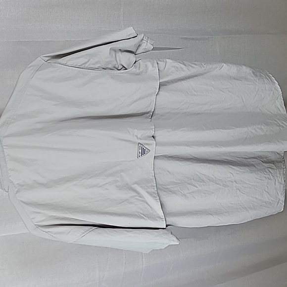 Columbia Shirt Adult Large Gray PFG Fishing Button Up Nylon Hiking Outdoors Mens - Picture 6 of 6